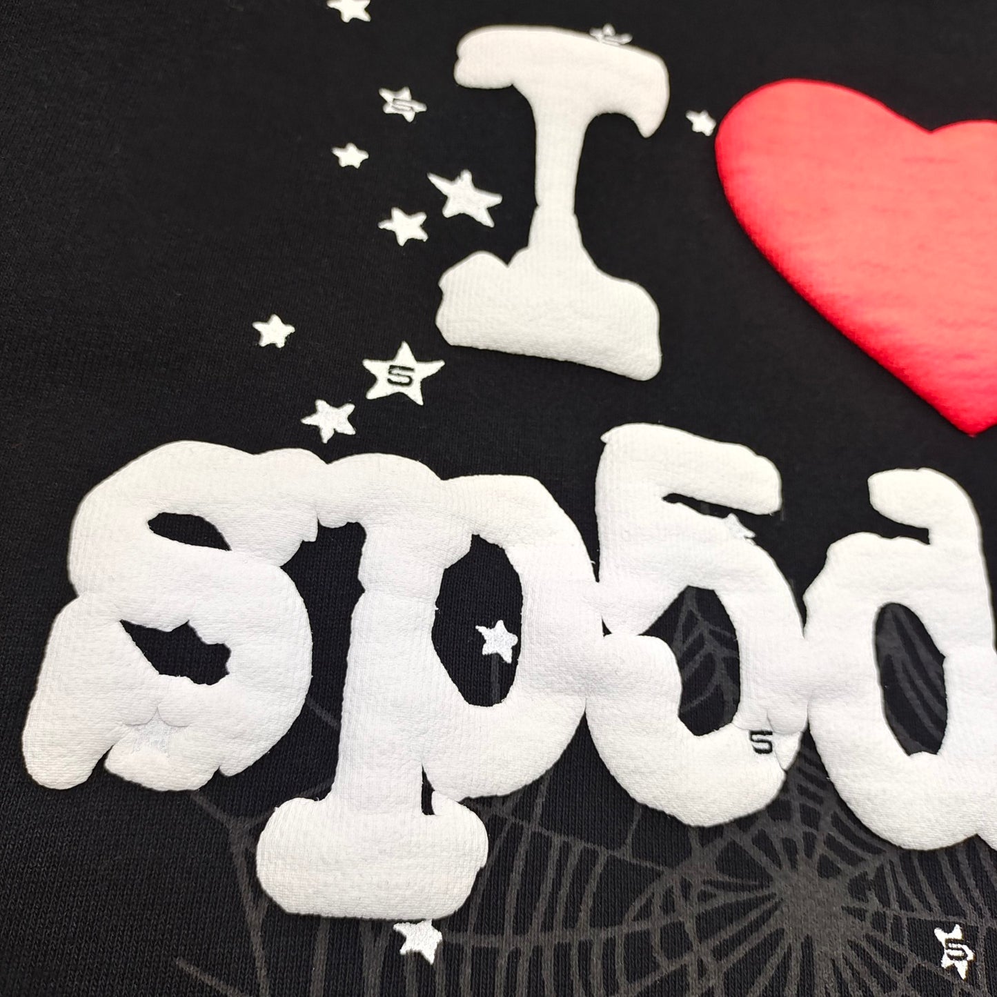 Sp5der I Heart SP5 Hoodie Black