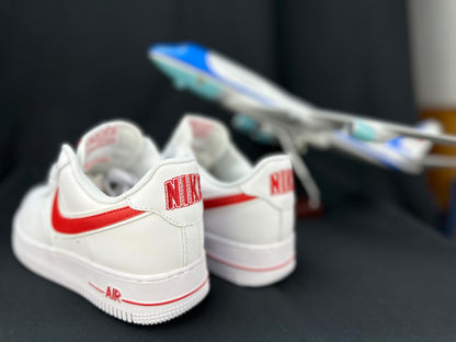 NIKE AIR FORCE 1 "Double Swoosh White/Red"