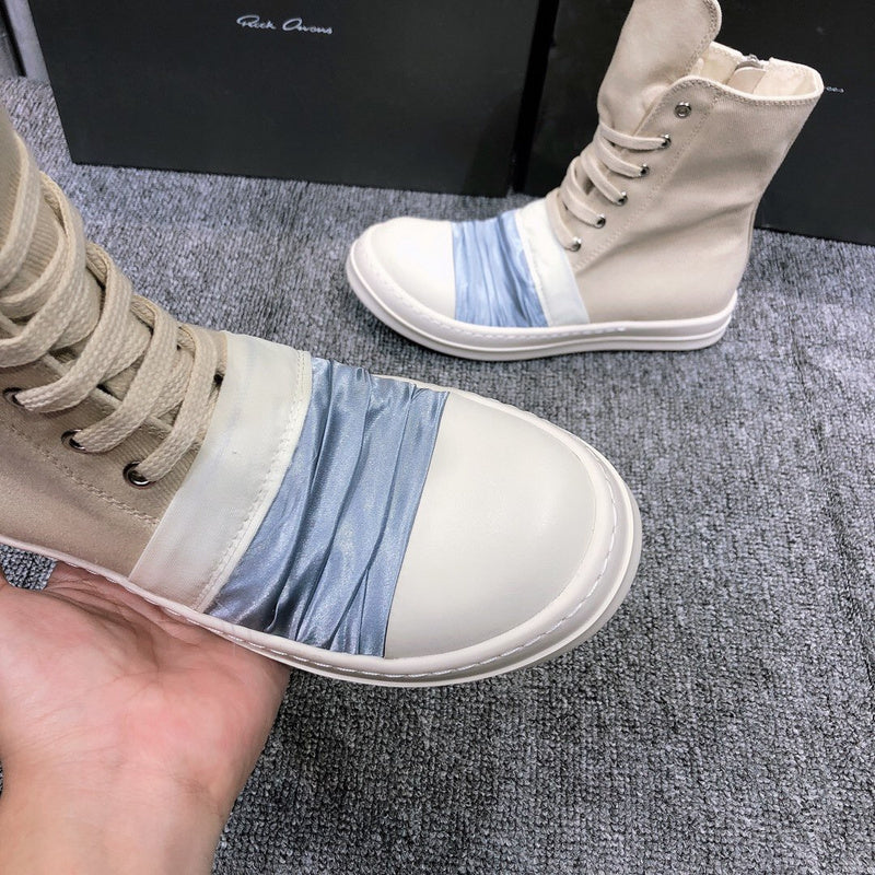 Rick Owens Lace-Up Canvas Boots