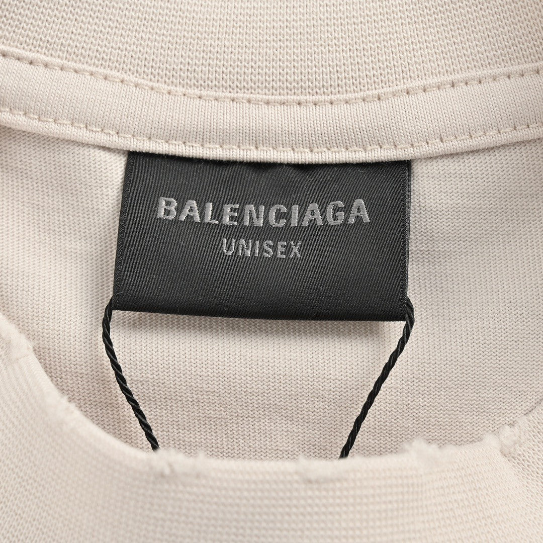 Ba*len*cia*ga stencil logo t-shirt