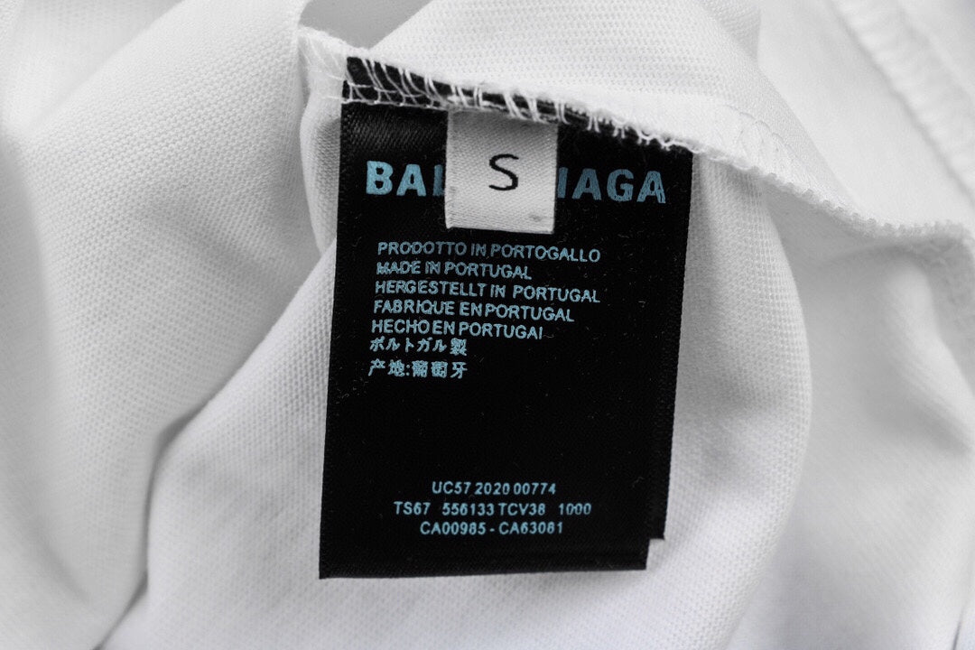 Ba*len*cia*ga wave logo t-shirt (white)