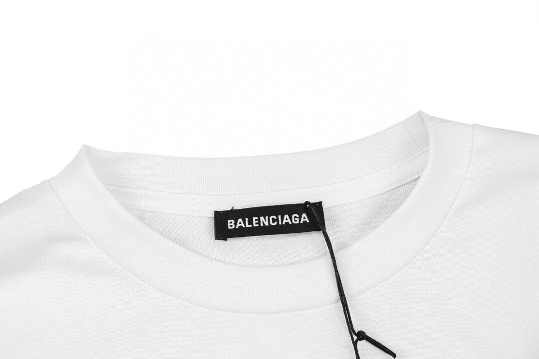 Ba*len*cia*ga wave logo t-shirt (white)