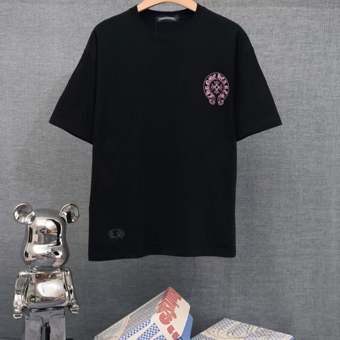 Chrome Hearts Classic Crewneck T-Shirt in Black/Pink