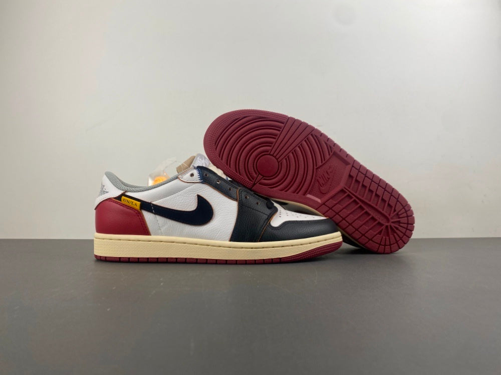 Air Jordan 1 Low "Black/White-Varsity Red"