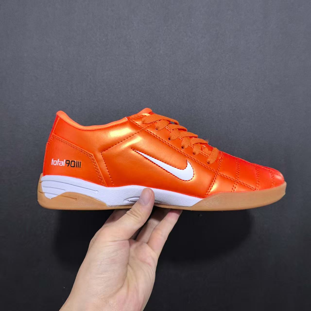 Nike Total 90 III in Orange/White: High-Visibility Pitch Legacy