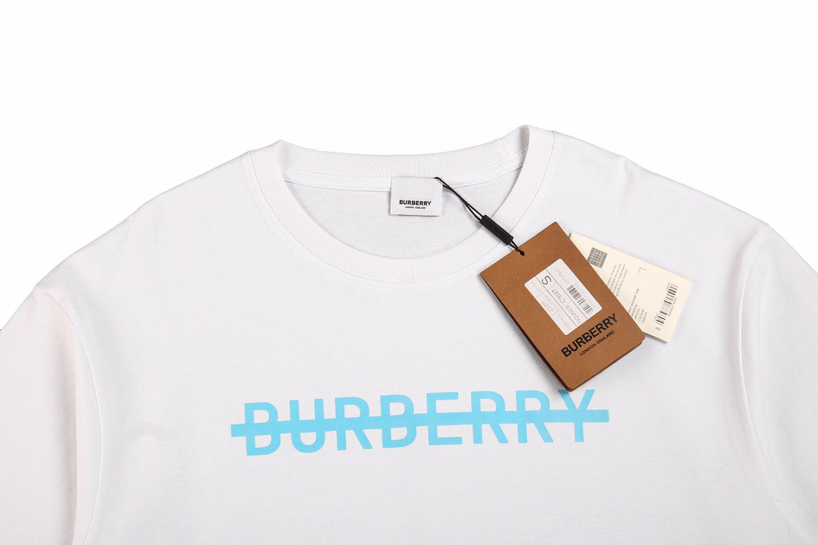 Burberry T-Shirt with Strikethrough Logo