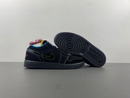 Air Jordan 1 Low "Black Nubuck/Yellow Jade"