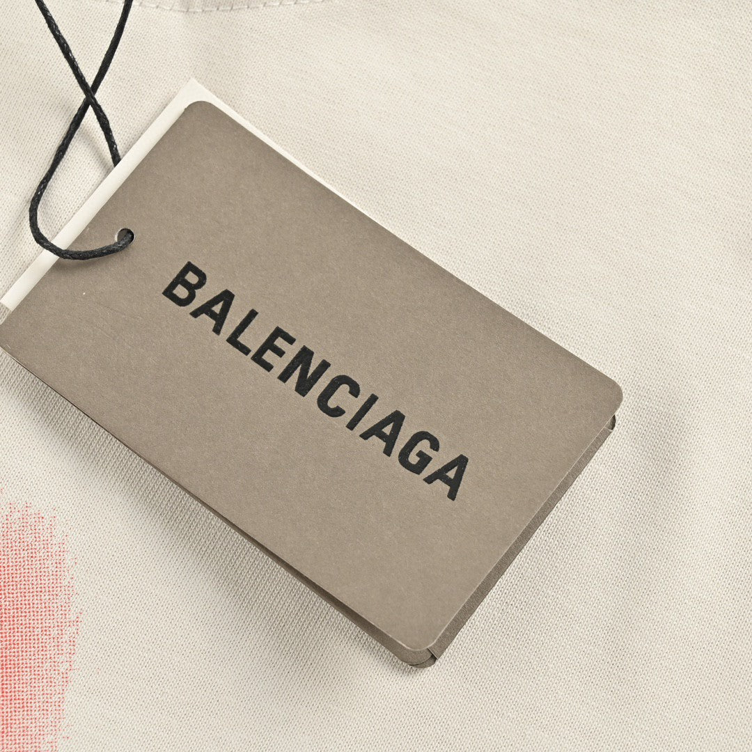 Ba*len*cia*ga beige t-shirt with abstract graphic