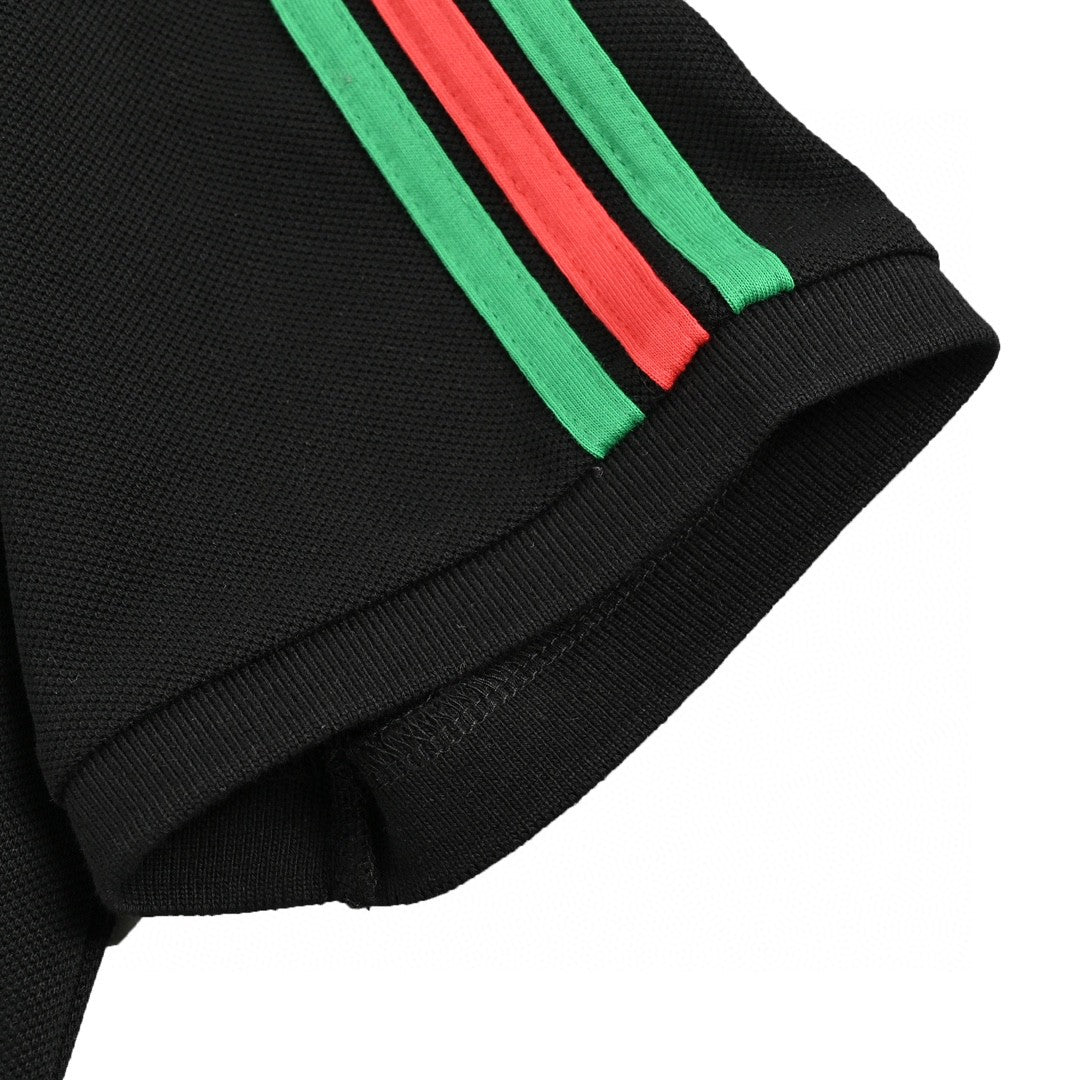 G*u*i stripe sleeve polo shirt