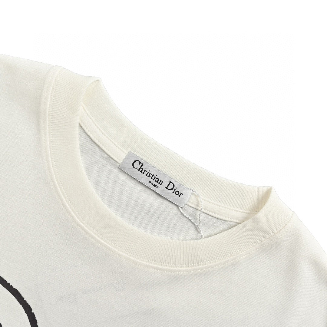 Dior White T-Shirt with Bold Logo