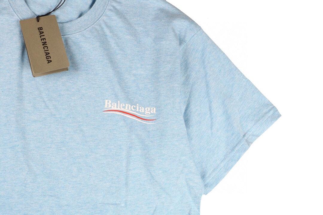 Ba*len*cia*ga basic logo t-shirt - light blue