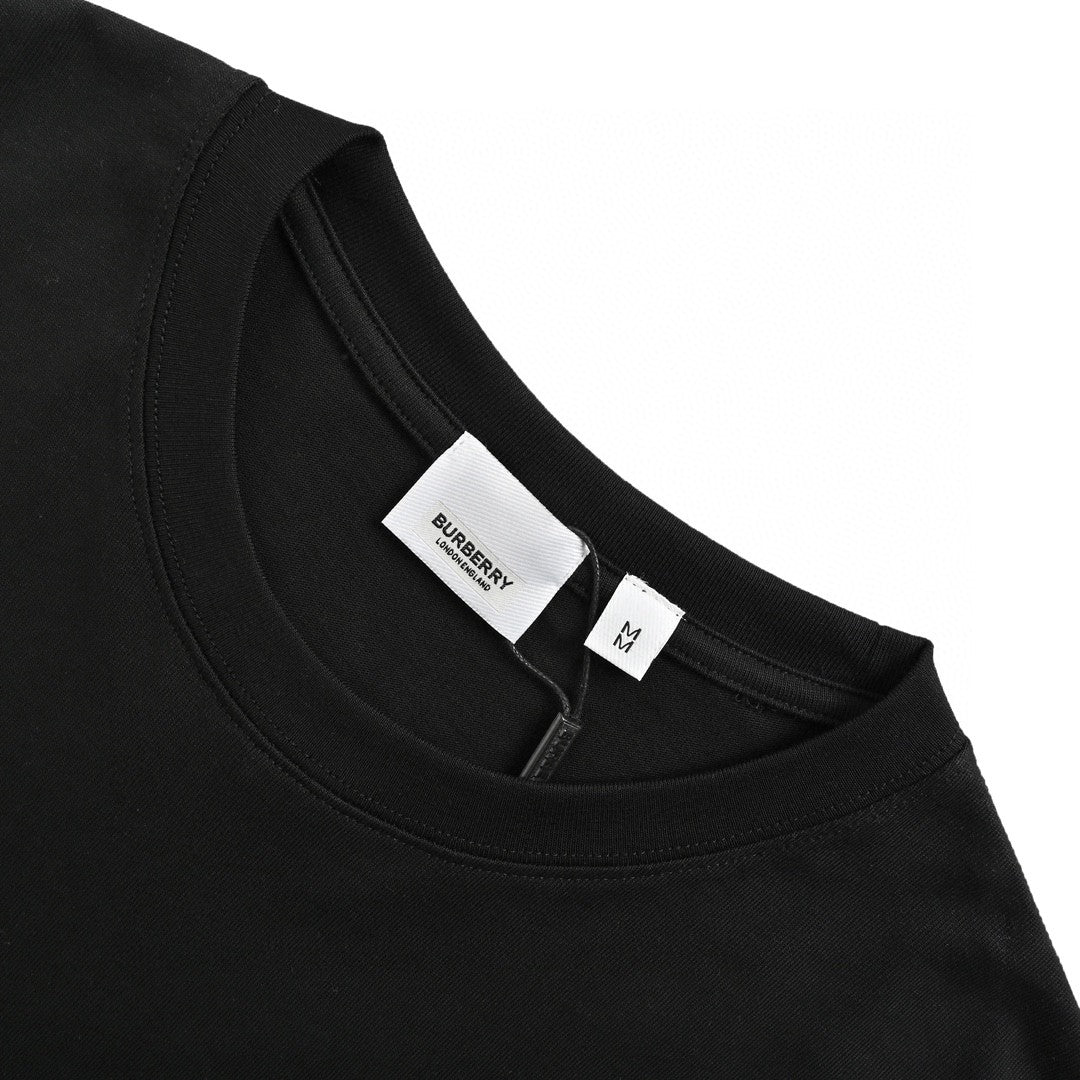 Burberry Black T-Shirt with Side Logo