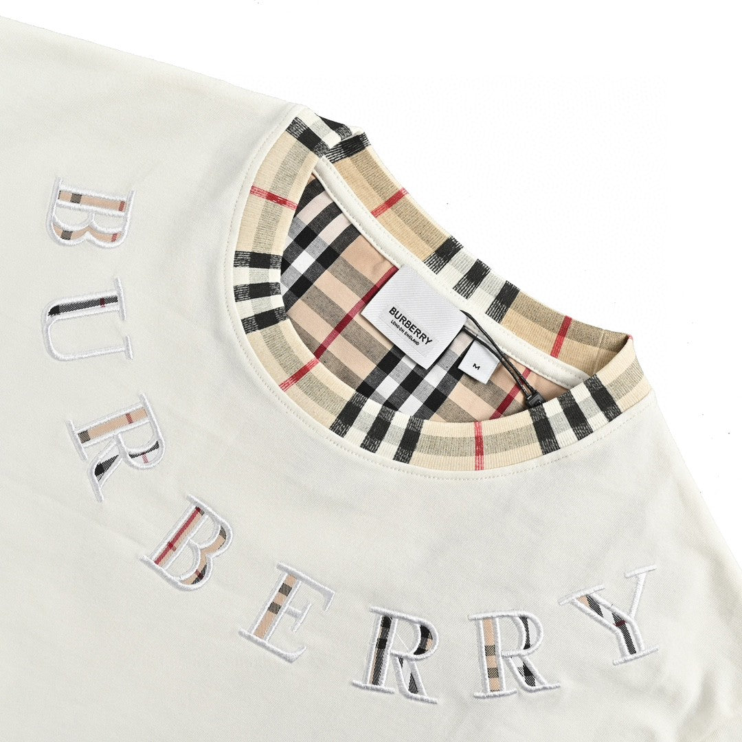 Burberry Embroidered Logo T-Shirt (White)