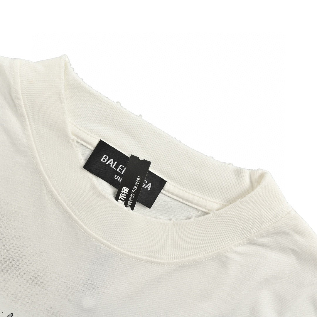 Balenciaga Gothic Logo T-Shirt (White)