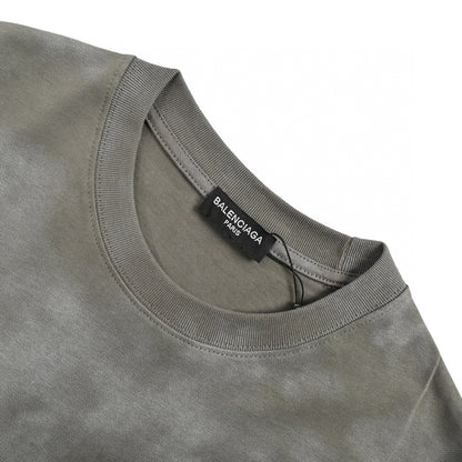 Balenciaga Tie-Dye Logo T-Shirt (Grey)