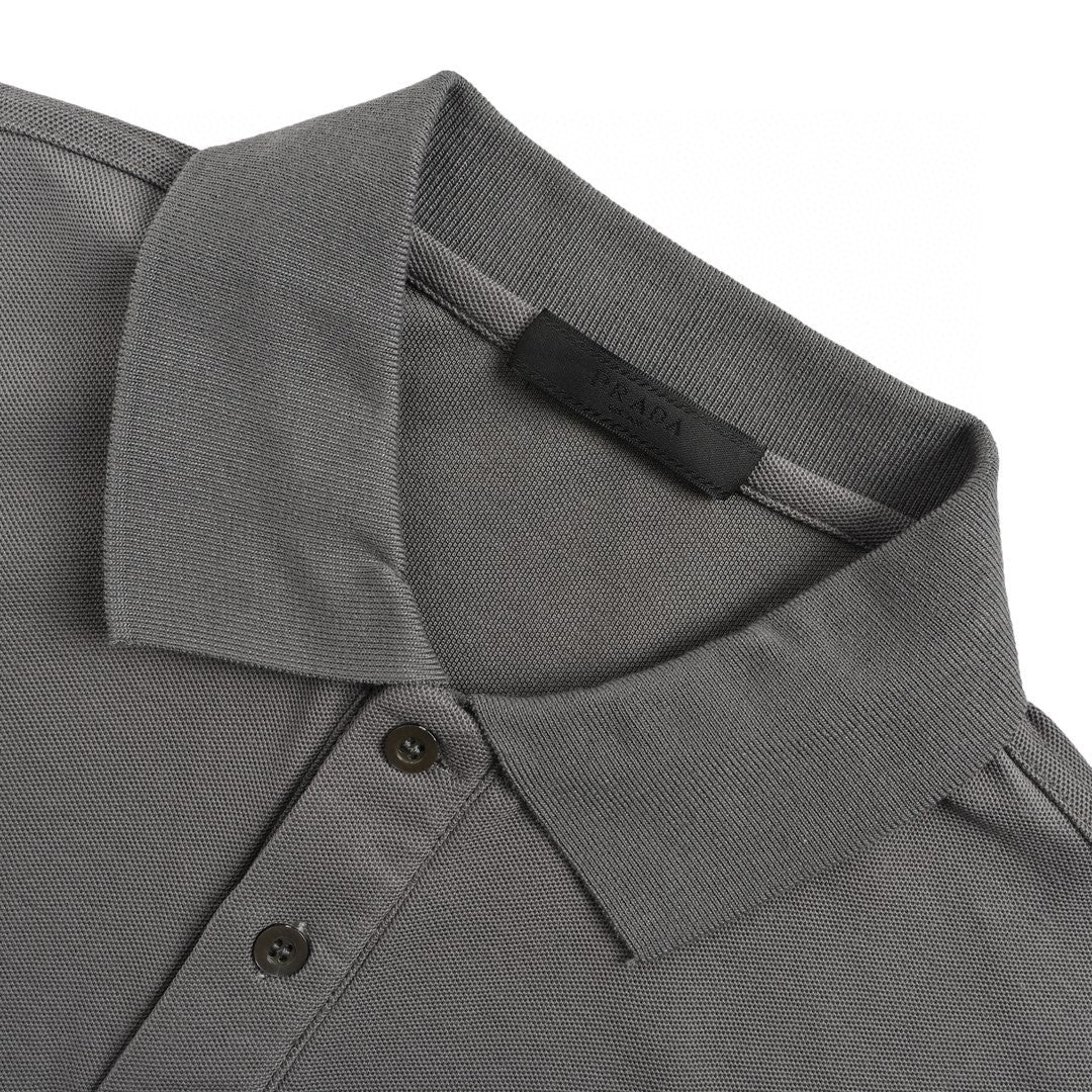 Pra*a classic grey polo shirt