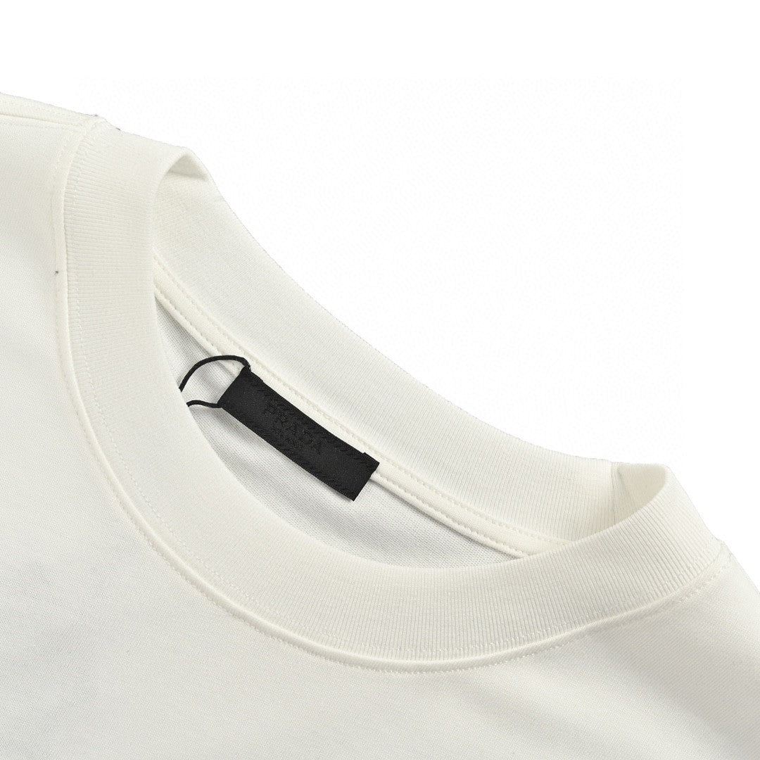 Pra*a milano white emblem t-shirt