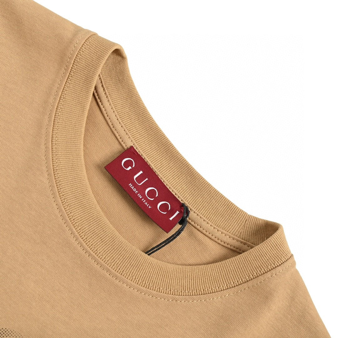 G*u*i tan t-shirt with firenze 1921 logo