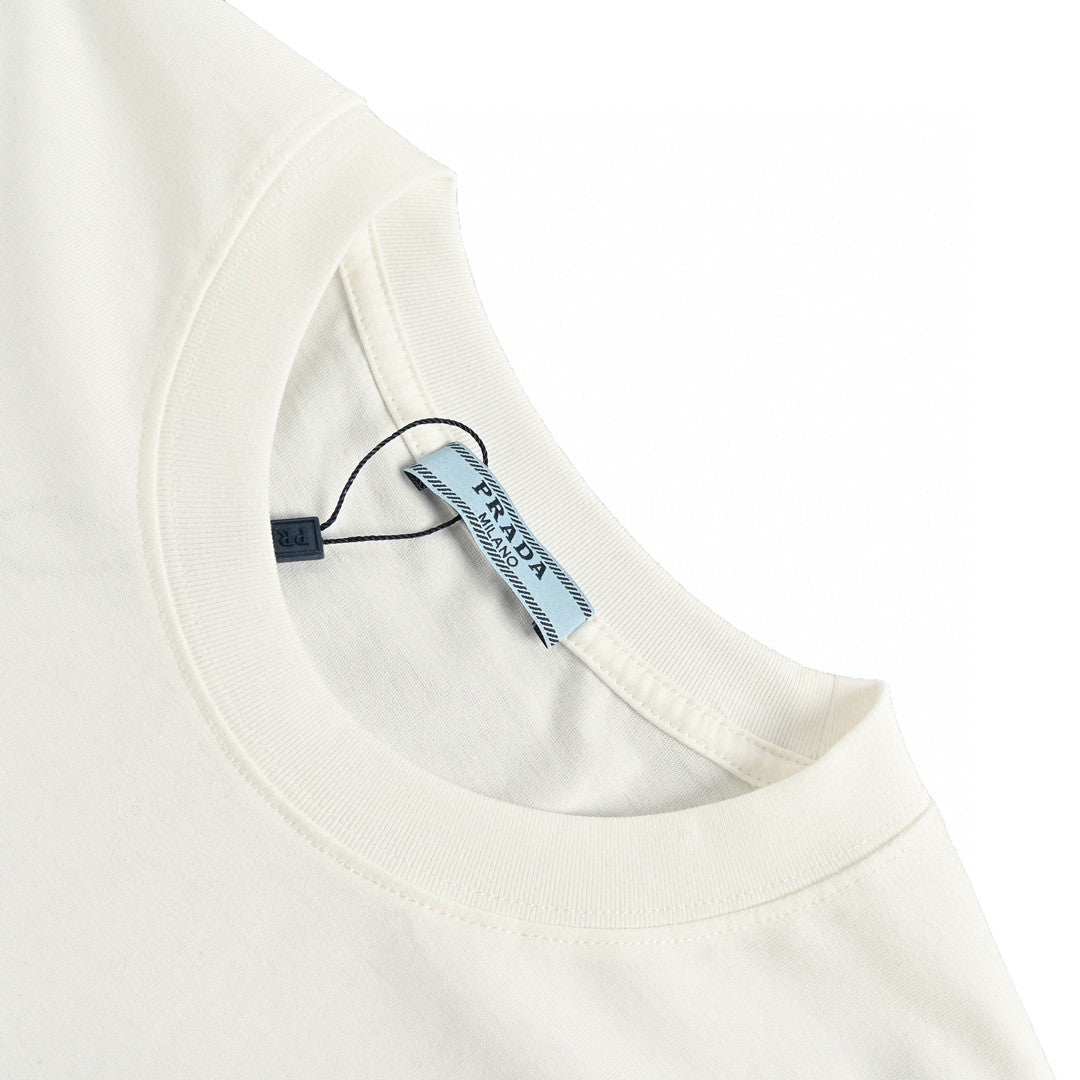 Pra*a milano white emblem t-shirt