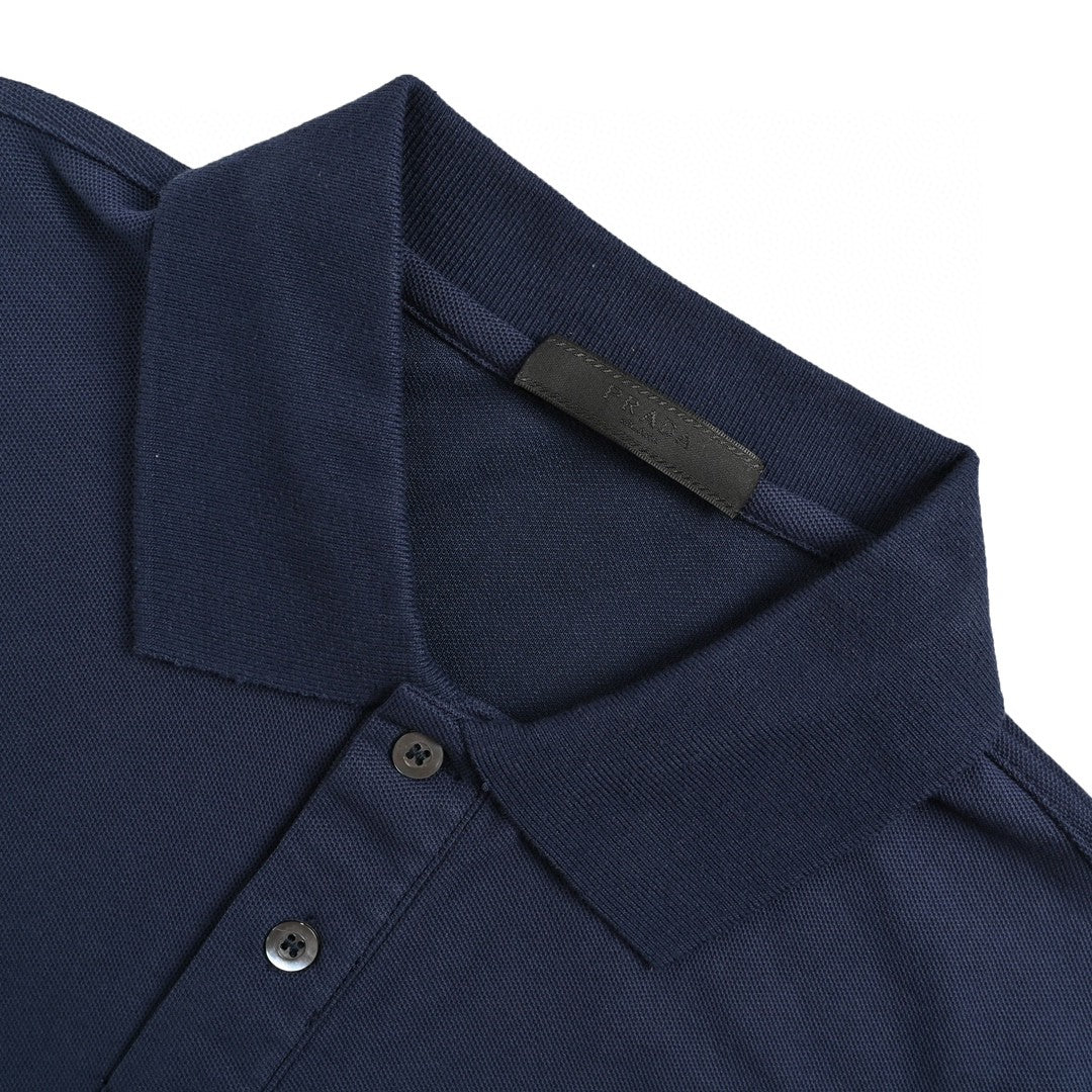 Pra*a classic navy polo shirt