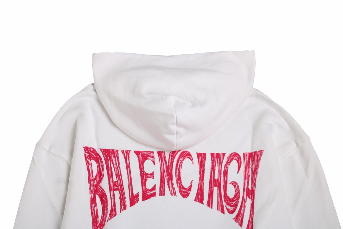 Ba*len*cia*ga white hoodie