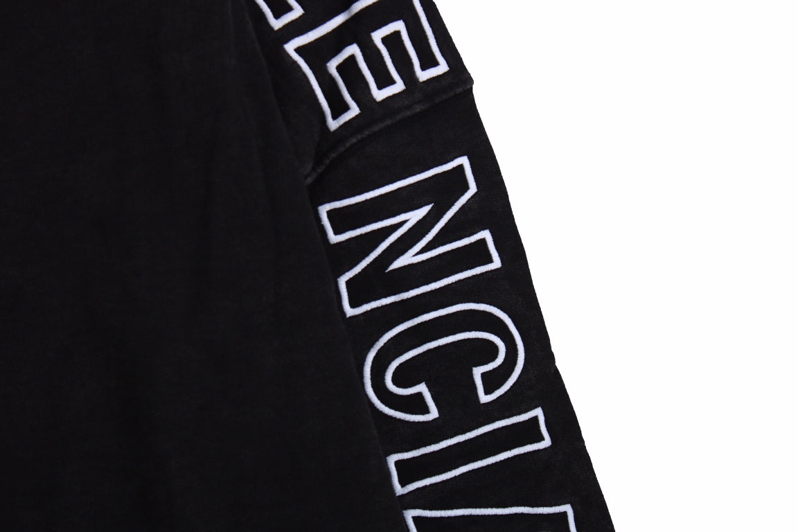 Ba*len*cia*ga black oversized hoodie