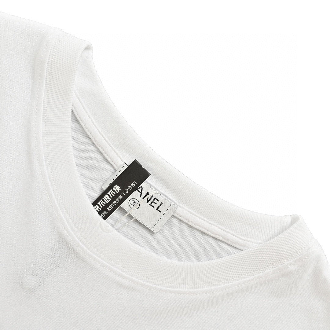 Ch*el classic logo t-shirt in white