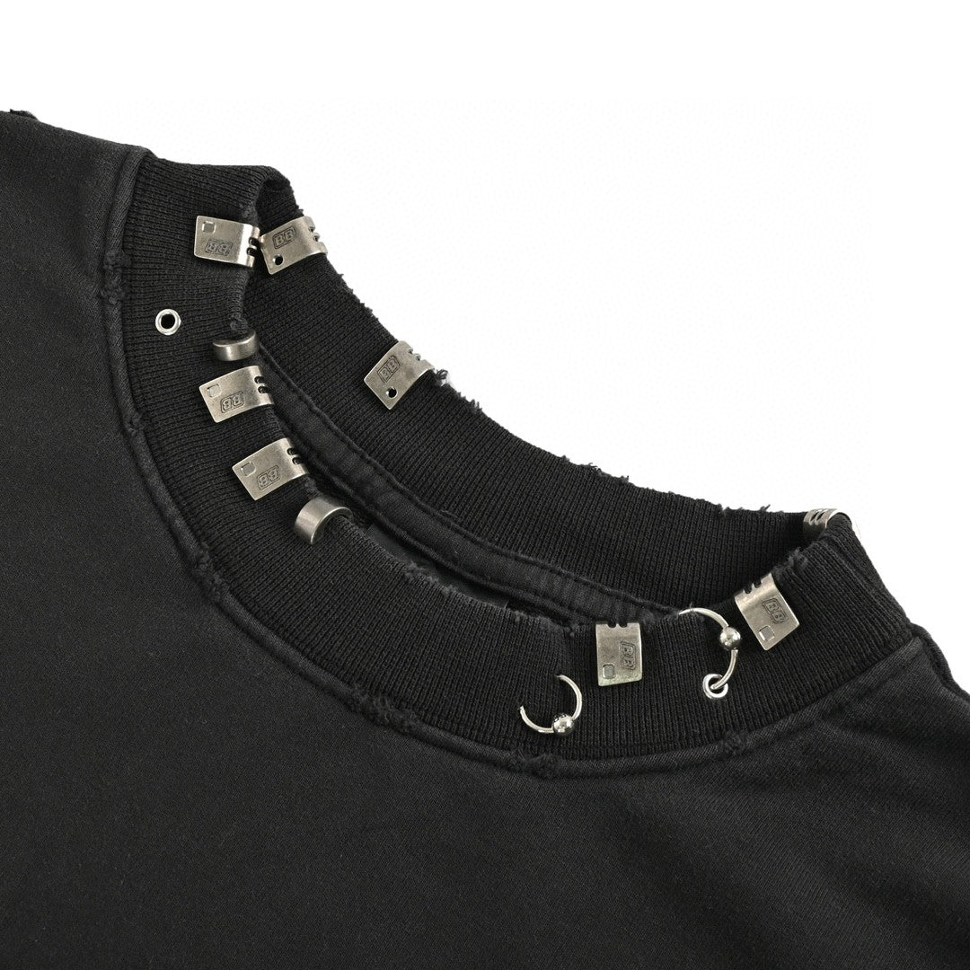 Ba*len*cia*ga embellished collar sweatshirt