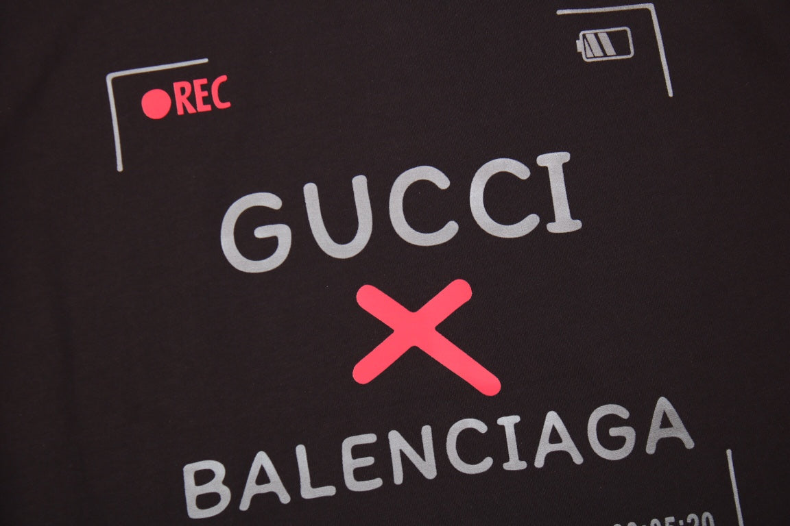 g*u*i x Ba*len*cia*ga collaboration t-shirt