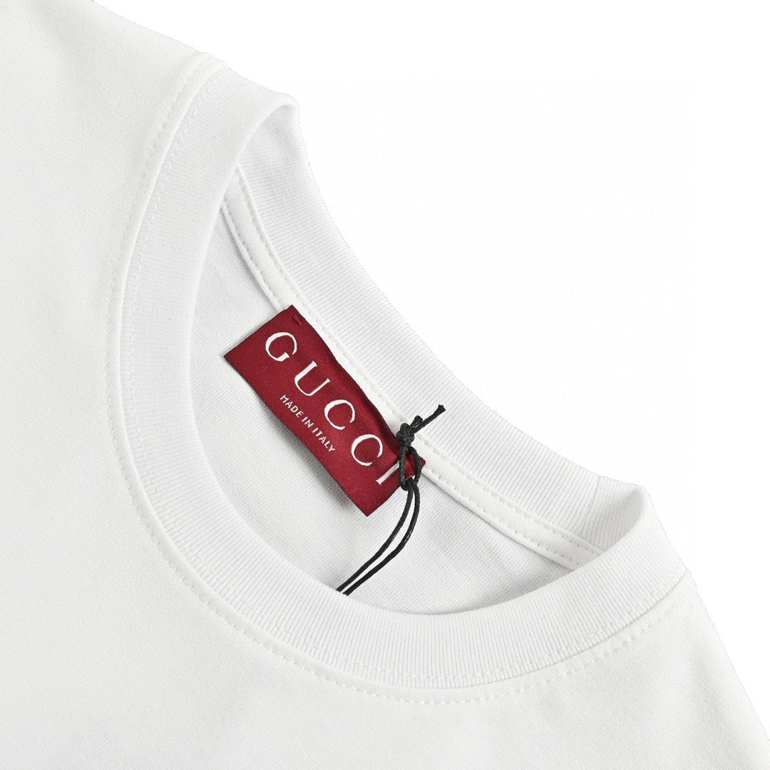 G*u*i white t-shirt with firenze 1921 logo