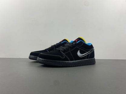 Air Jordan 1 Low "Black Nubuck/Yellow Jade"