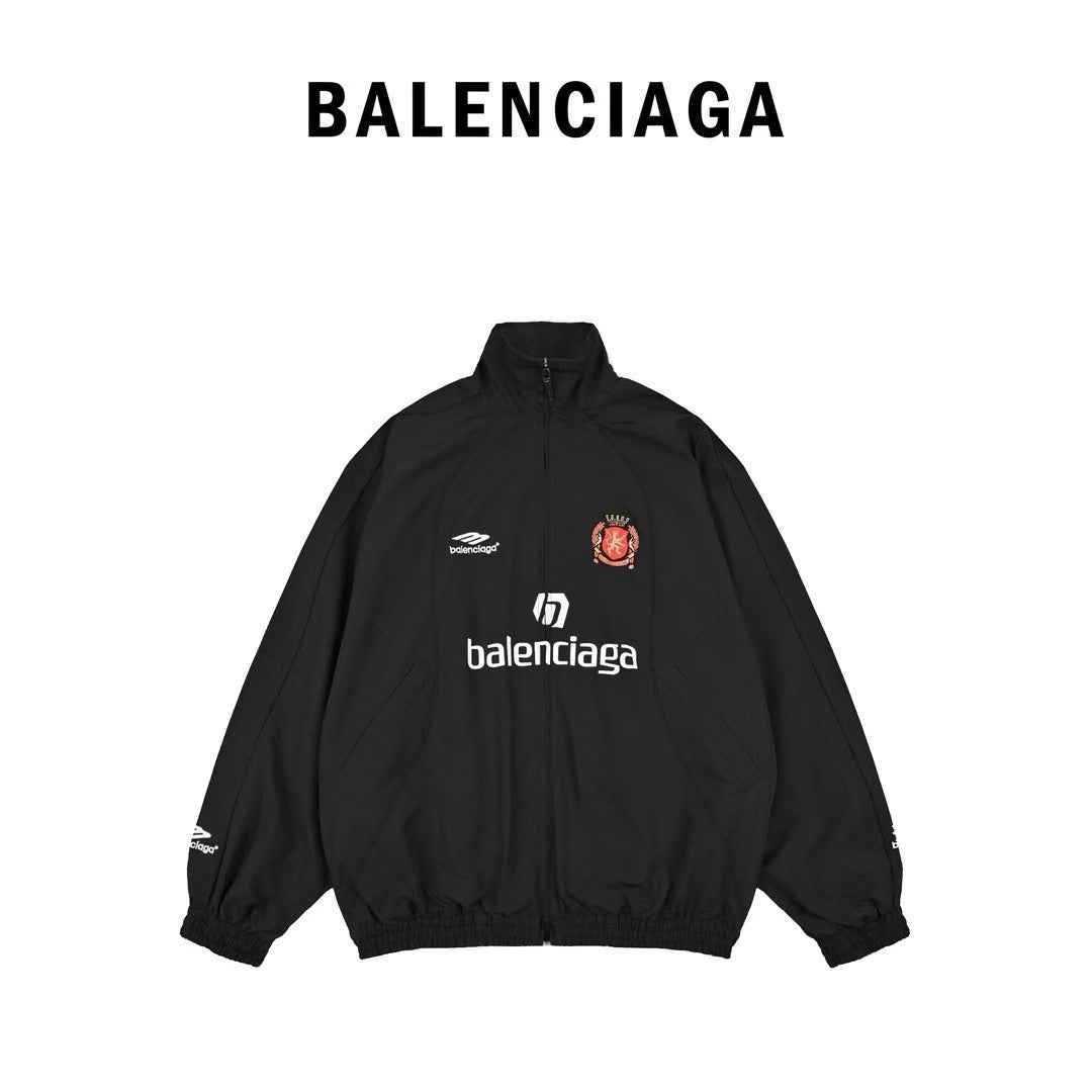 Balenciaga Black Zip-Up Track Jacket