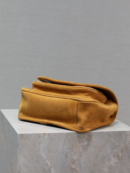 Saint Laurent Earthy Yellow Grain de Poudre Bag