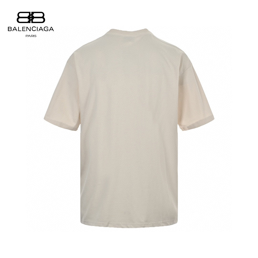 Ba*len*cia*ga beige t-shirt with erewhon graphic