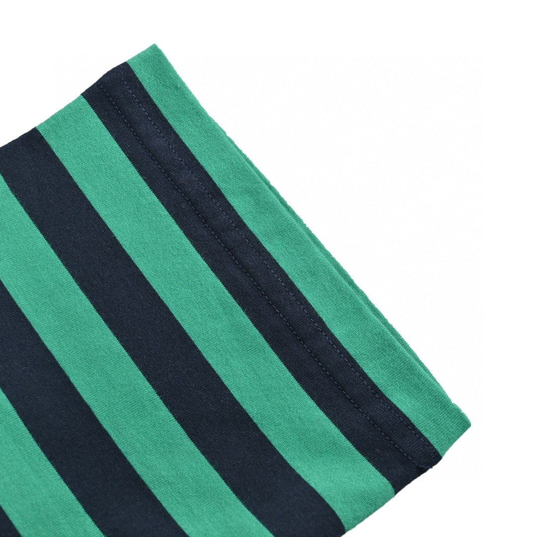 Ba*len*cia*ga green and black striped t-shirt