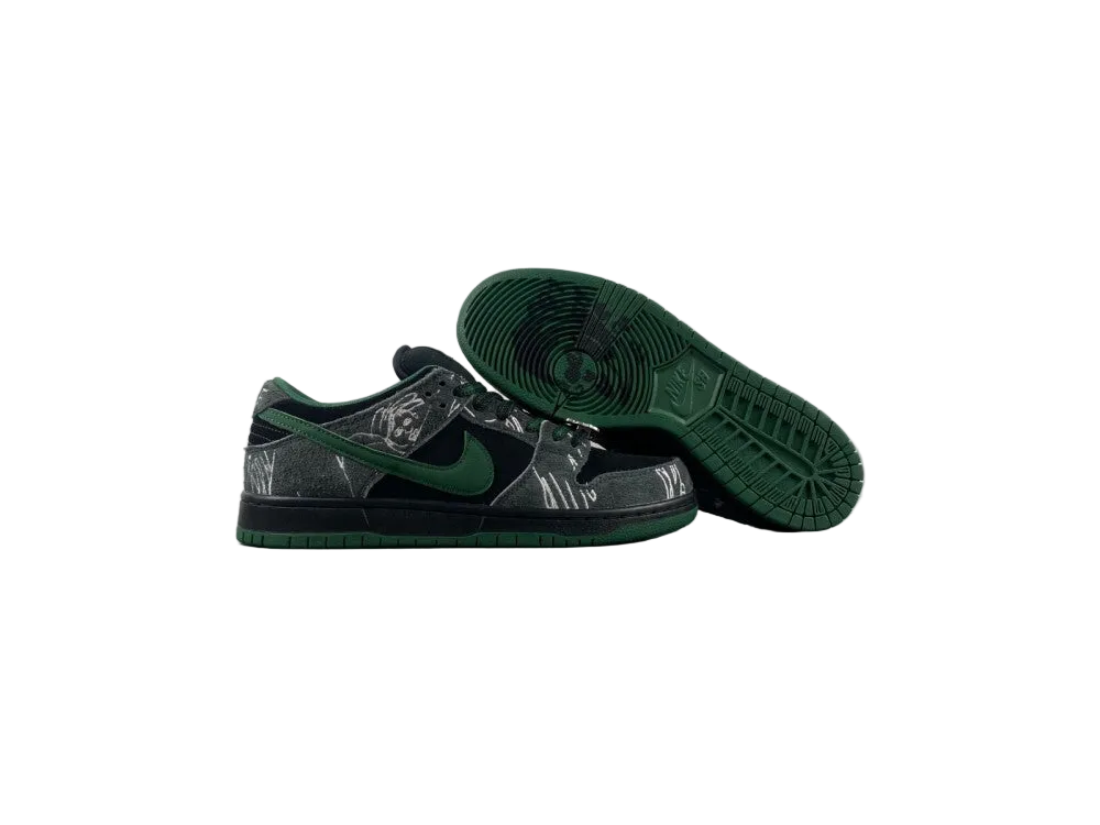 Air Jordan 1 Low "Black/Grey/Green"