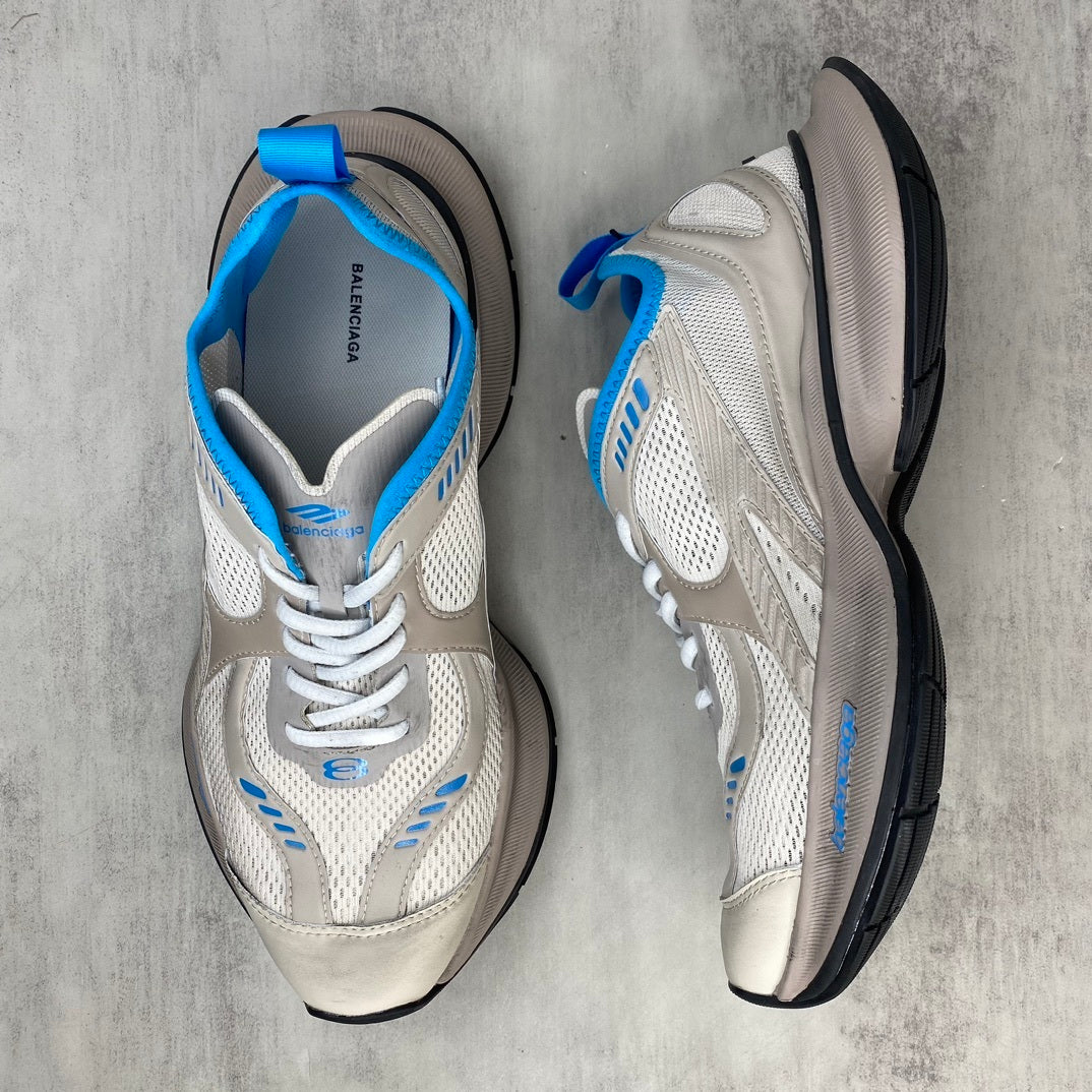 Balenciaga Ventilated Runner in Khaki/Blue: Technical Terrain