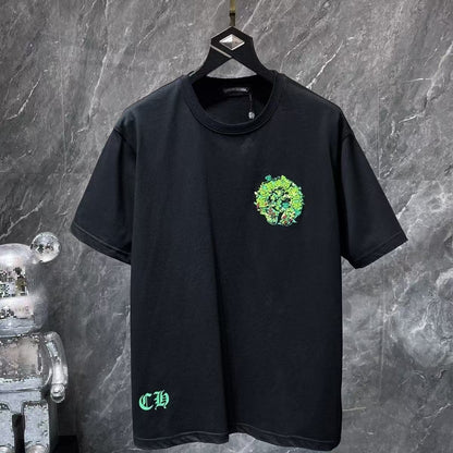 Chrome Hearts Classic Crewneck T-Shirt in Black/Green