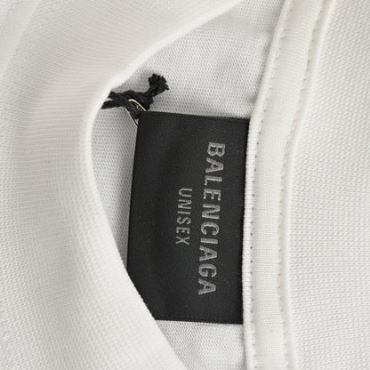 Balenciaga White T-Shirt with Label Detail