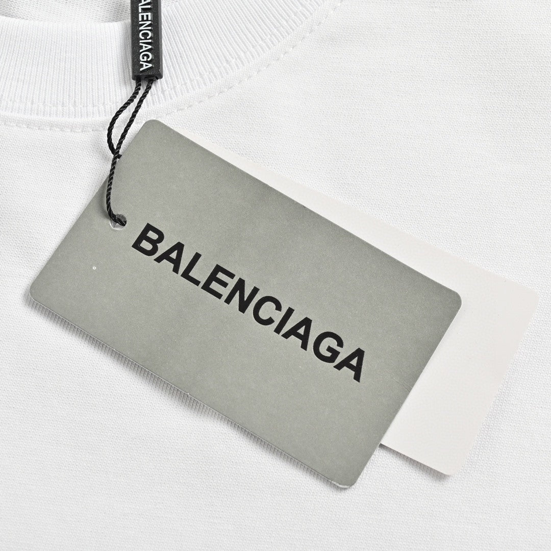 Ba*len*cia*ga distorted logo t-shirt