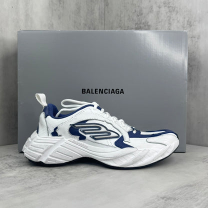 Balenciaga Hamp tons Sneaker in White/Blue: Azure Contrast