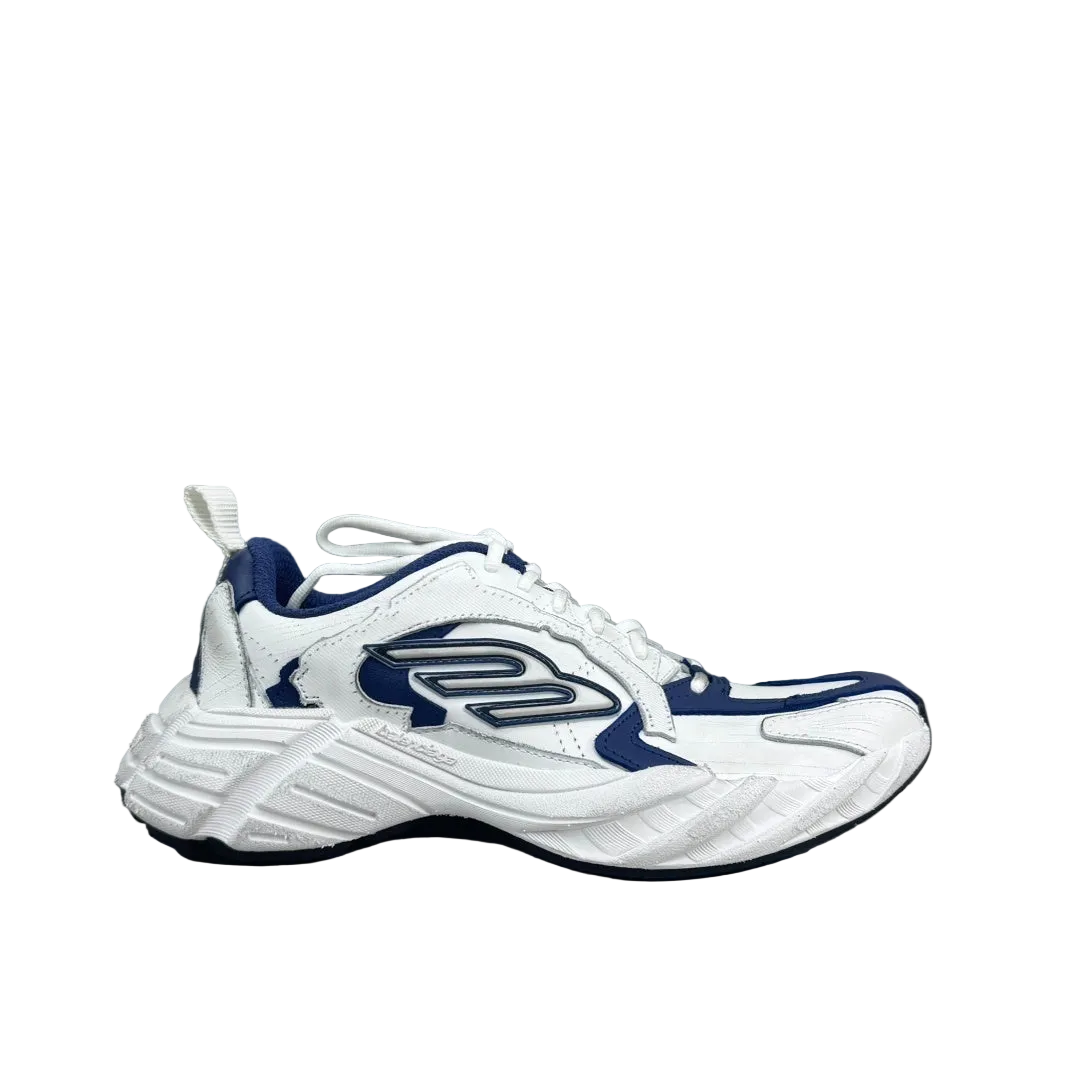 Balenciaga Hamp tons Sneaker in White/Blue: Azure Contrast