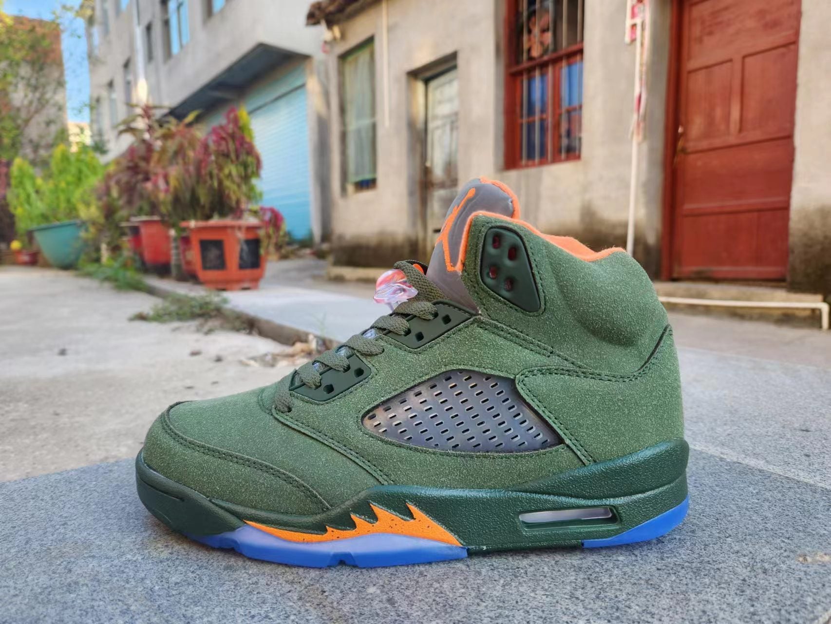 Jordan 5 green and orange