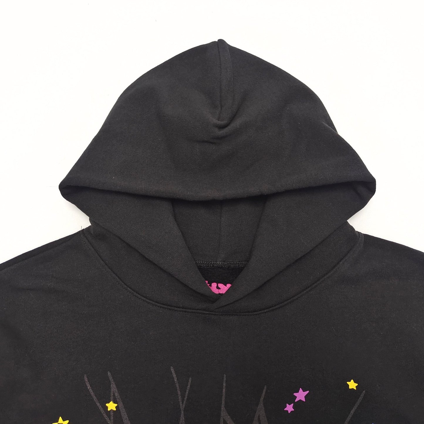 Sp5der PINK Hoodie Black