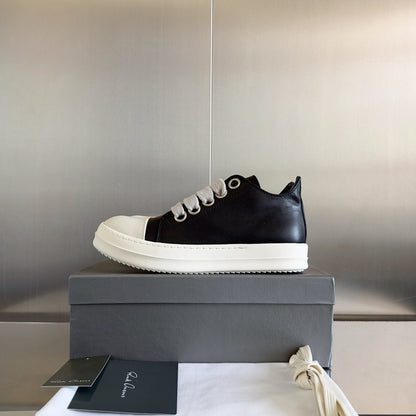 Rick Owens Black Low-Top Sneakers