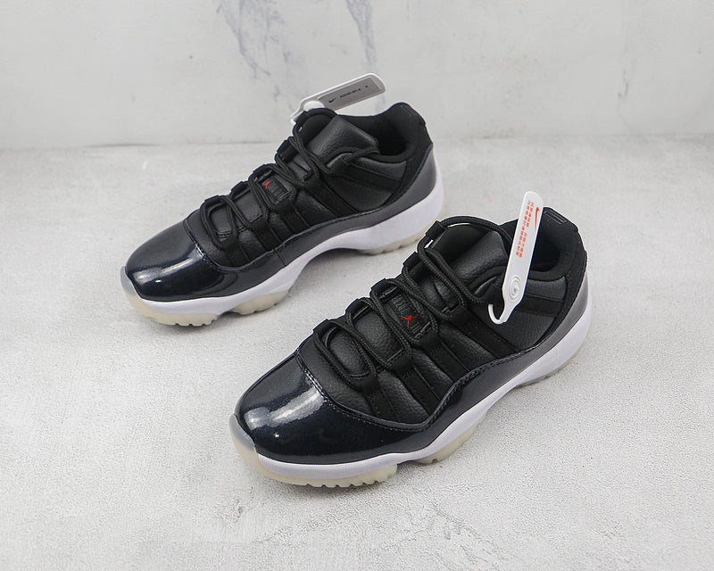 AIR JORDAN 11 RETRO LOW 72-10 BLACK/GYM RED/WHITE/SAIL