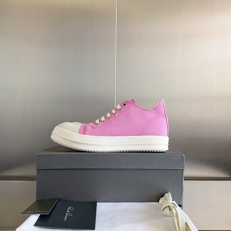 Rick Owens Pink Low-Top Sneakers