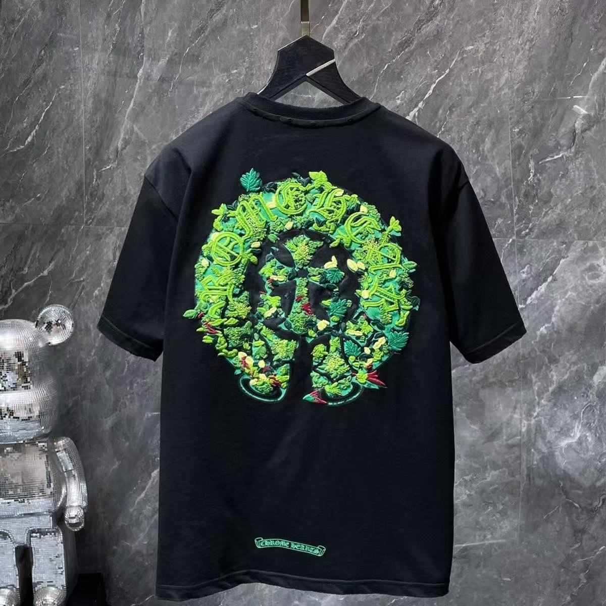 Chrome Hearts Classic Crewneck T-Shirt in Black/Green