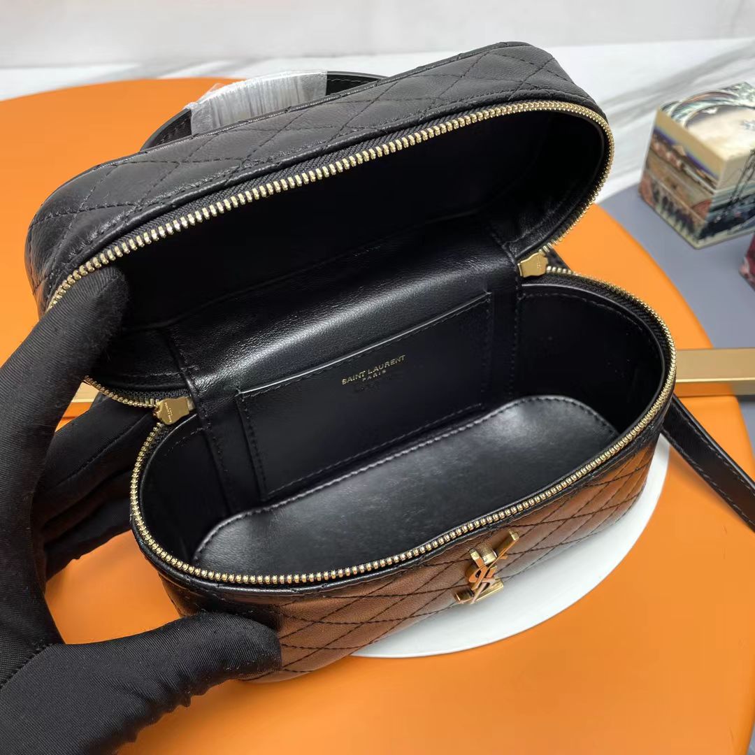 Saint Laurent Black Double-Zip Bag