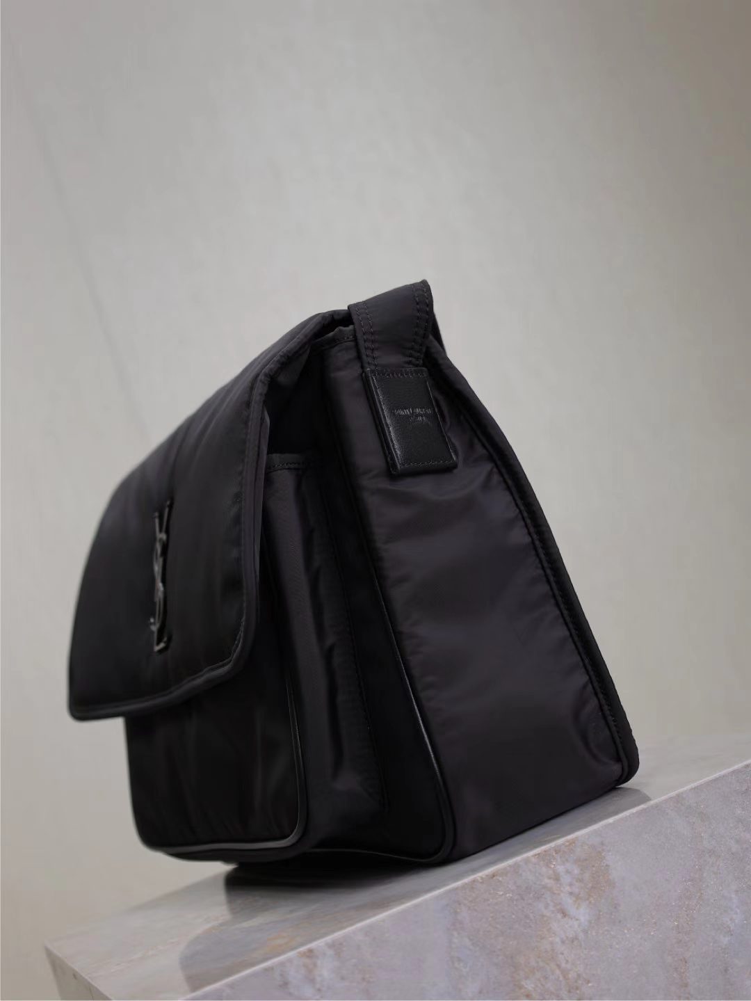 Saint Laurent Black Nylon Shoulder Crossbody Bag